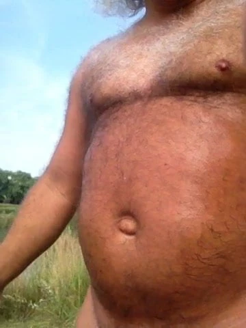 Naked walking and jerking near FKK beach