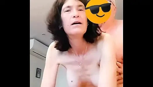 The mature submissive Natalia takes her MASTER'S cock after serving the day's clients