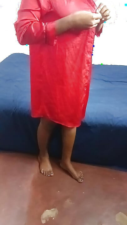 Short-haired black woman with desire