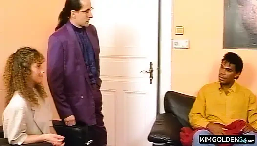 Leidenschaftlicher Dreier mit oralen Freuden