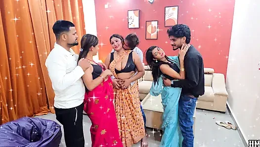 Indian Asian Desi Four Couple Party Foursome Gangbang Ultimate hardcore Sex Fucking Video
