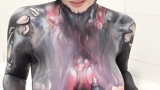 Gwenom Body Paint Bath Removal & Tit Grabbing