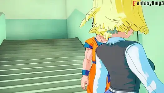 Android 18 dances for Gohan at the university - Dragon Ball Zex Series