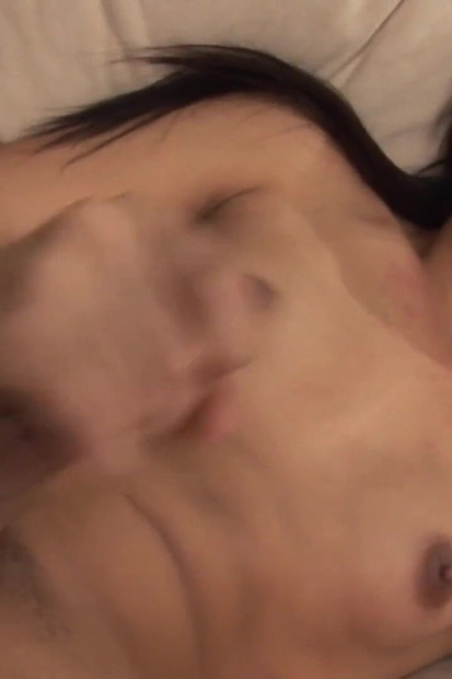 A beautiful Asian woman returns from a walk and relaxes her dick