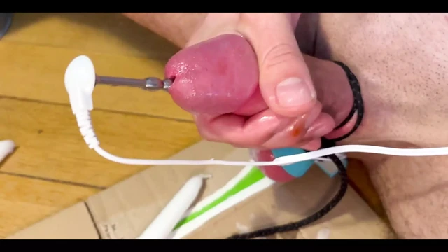 Estim Electro Cock Hot Wax Cum