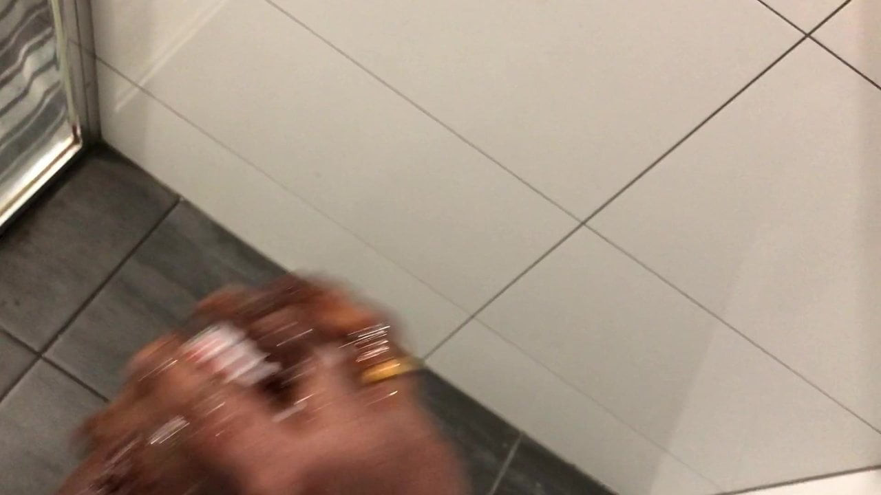 Black cock covered in Nutella