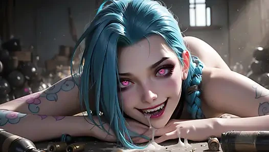 Jinx Animation orale muschi-penetration, dildos & creampie