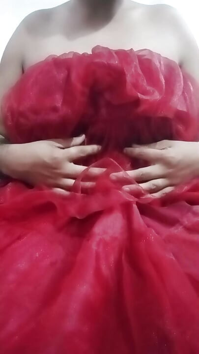 Ινδός γκέι Crossdresser Gaurisissy πραγματικό Xxx σπιτικό σεξ σε κόκκινο Lehenga