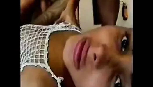 Tranny sucking two cocks
