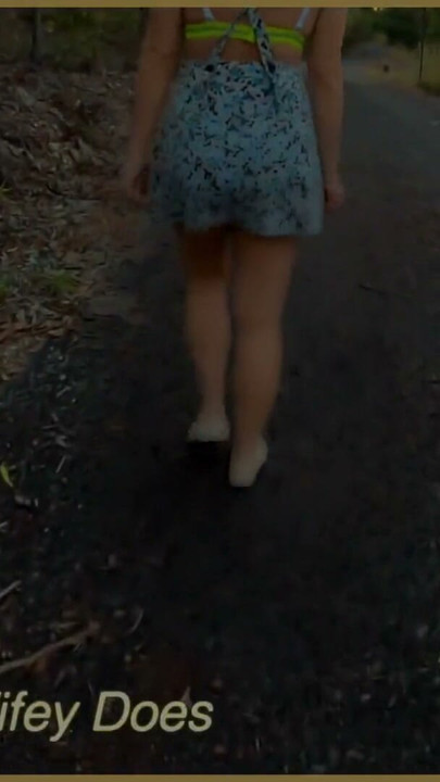 Wifey heads out to the park totally braless and with her big tits on show | Clip 3