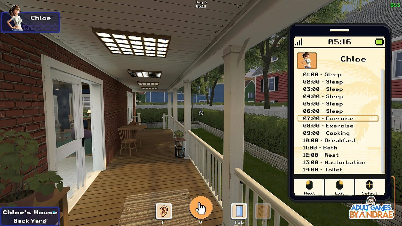 Ep2: Chloe Doing Jumping Jacks - My Sexy Neighbour 2 (gameplay)