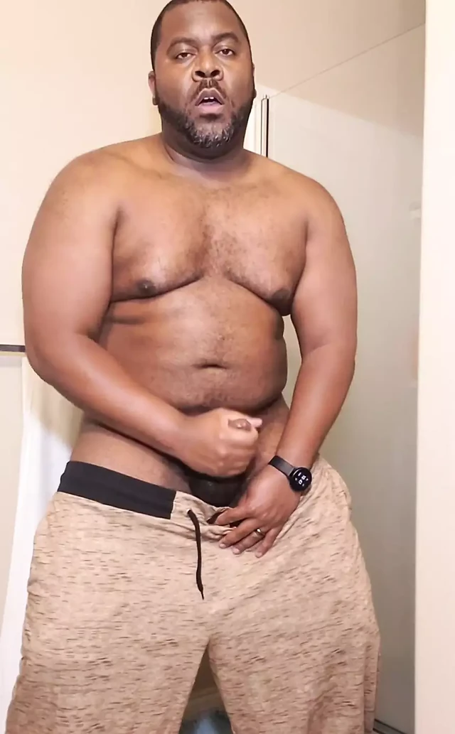 Stroking this dick in a pair of sweatpants