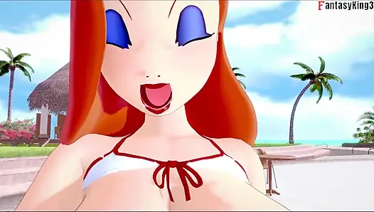 Jessica Rabbit halka açık havuzda sikiliyor