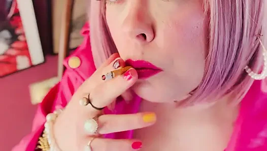 Your Sweetheart, Tina Snua, Looking cute And Smoking A Cigarette For You - OMI OME Snap Inhles Smoke Rings