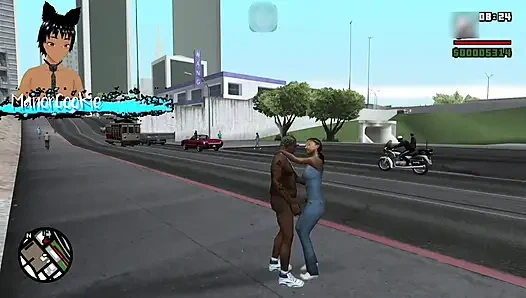 Mod kopi panas Gta san andreas - cj pergi keluar dengan Michelle dan berhubungan seks dalam posisi yang berbeda
