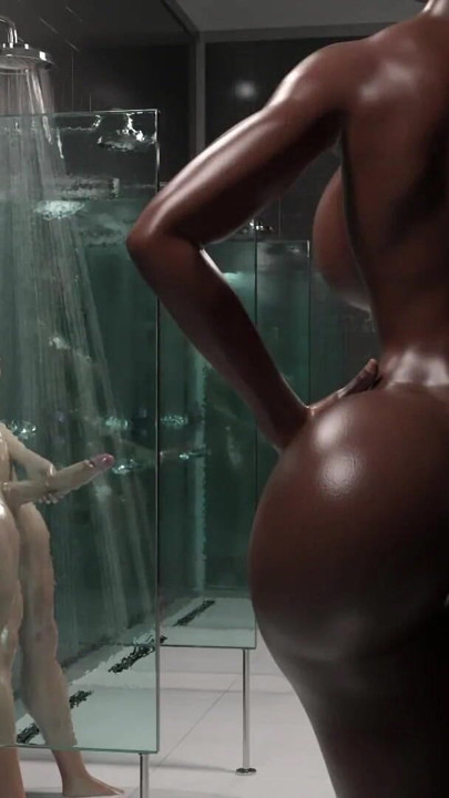 Shemale Girl Fucking BBW Black Girl Pussy In Gym Bathroom | Clip 1
