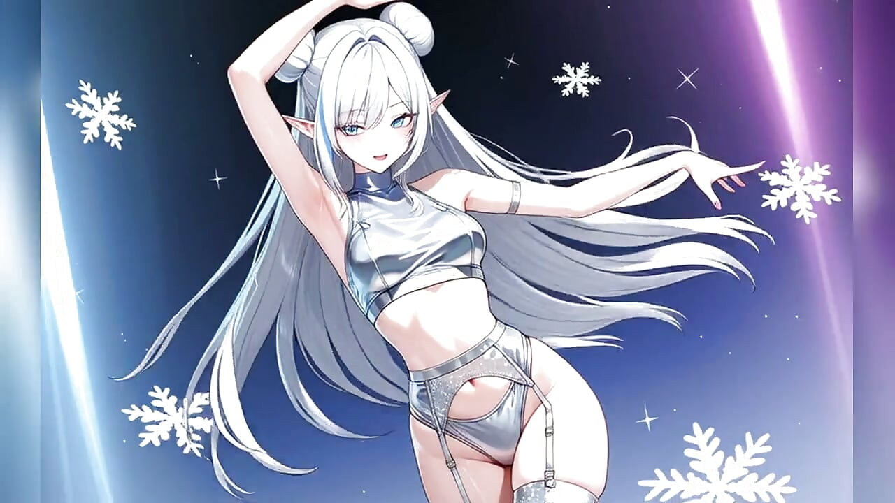 Silver Ice Elf Crystal Palace Dance - Sexy AI Babes