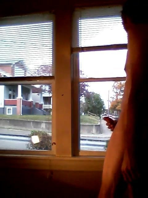Naked at the window cum