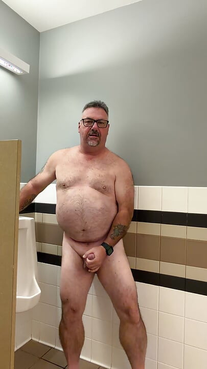 Luvbennude Has Some Fun in a Public Bathroom