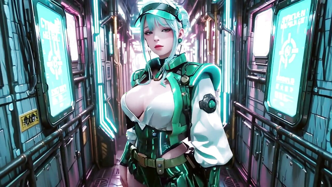 緑の鎧を纏った少女！銀髪の戦乙女が跪きながら振り返り、冷たい金属のスーツを指先でなぞる。