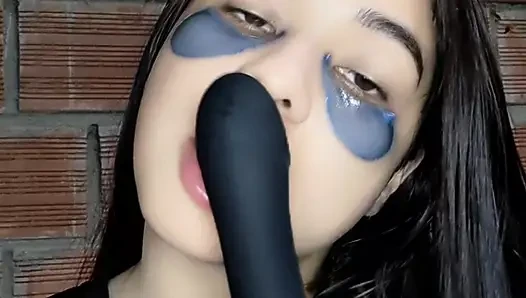 My stepbrother is very inquisitive, he gets information from me until I end up giving him a good blowjob