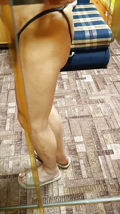 I'm filming myself in panties.