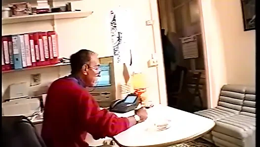 Busty Mature Babe Stretched Wide by Office Phone and Throbbing Cock