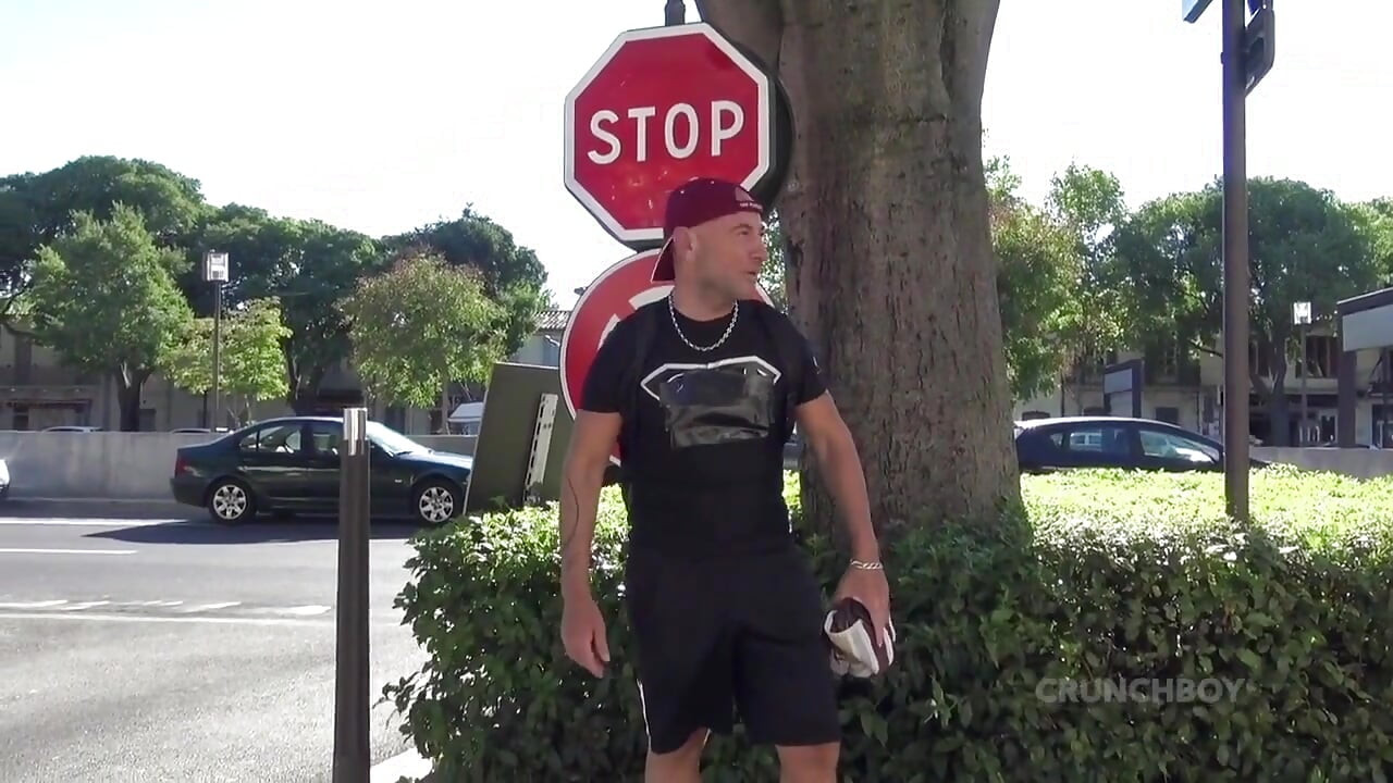 Fucked bareback by bad boy in outdoor parking