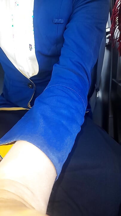 Crossdressing Wearing Woman Bca Bank Uniform