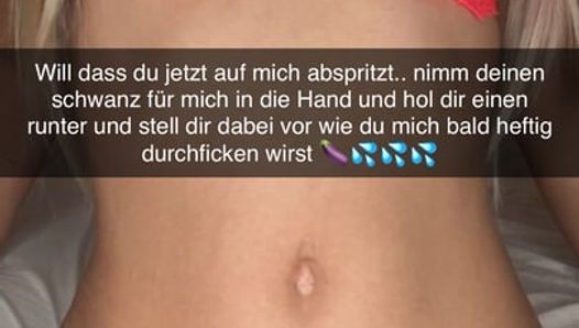 18 year old German cheats on boyfriend on Snapchat, blonde dirtytalk