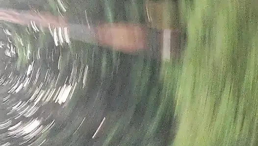 Slut fucked at abandoned skate park by muscular guy with a big cock bwc