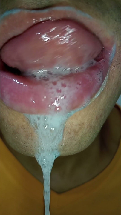 I want your milk in my mouth, tongue, long tongue fetish, sloopy, long tongue blowjob | Clip 1