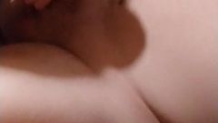Wife gives cum spitting tit fucking blow job