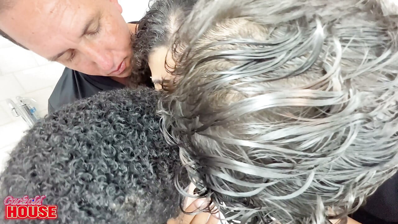 This Brunette with a Hairy Pussy Kissed Her Cuckolded Husband, Doing a Double Penetration with His Friends