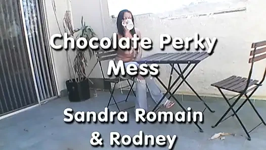 Aughties Sandra Romain crazy messy blowjob and swallow