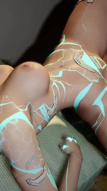 Stunning moment from "Hot Robot Girl Fucked Hard on the Couch"