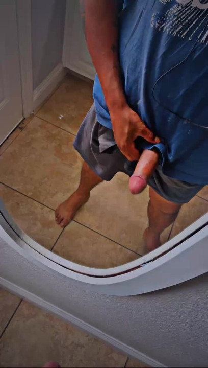 Hard cock ready to shower