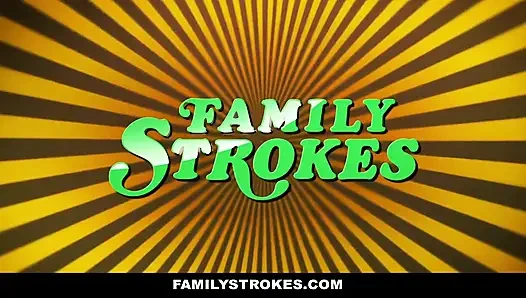 Teeny babe Keisha Grey gets her favorite jeans ripped by her stepbro