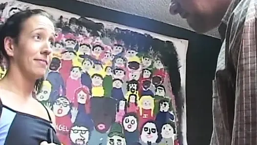 Pertemuan amatir hot cewek hot rambut cokelat ini!