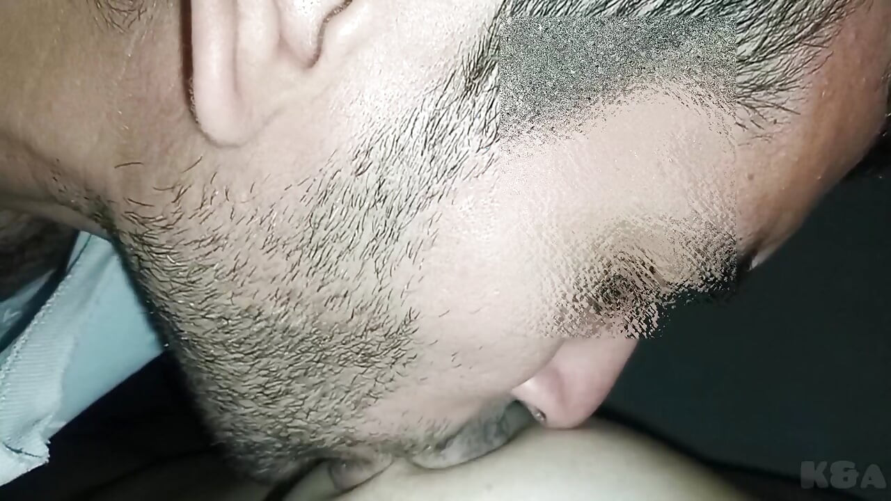 My husband plays and sucks my swollen nipples, I am warmed by the rich sounds he makes when he licks my juicy tits