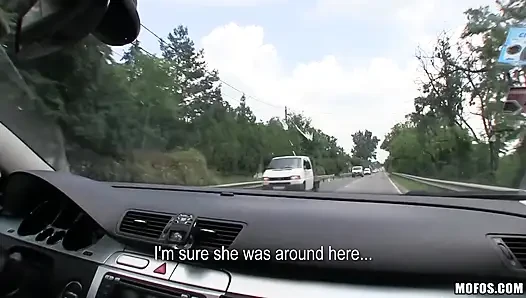 Stranded Teens - Hungarian, Brunette Angel Hot Gets Facial on the Side of the Road