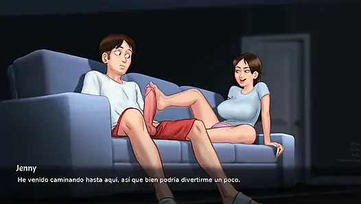 Perverse stiefschwester kommt in das zimmer des mieters und sie machen am ende liebe - summertime saga