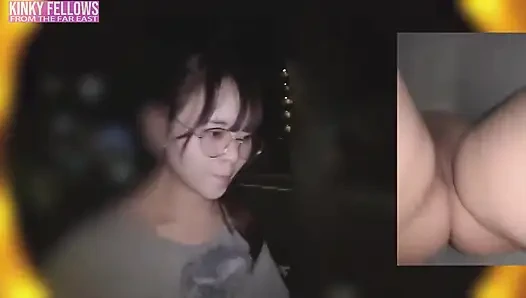 Fragile Heiress Heat as the Natural Rich Beauty Offers Warm Mouth Support Inside a Risky Temporary Booth