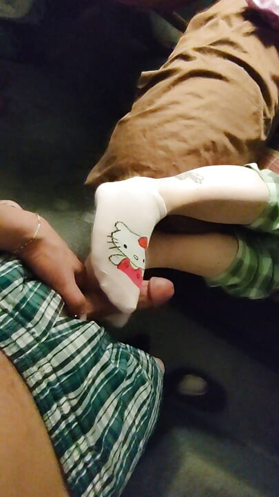 Sexy Pink Hello Kitty Sockjob & Sock Handjob