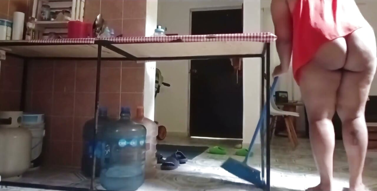 Karmica MILF BBW Chubby Mexican in the Kitchen
