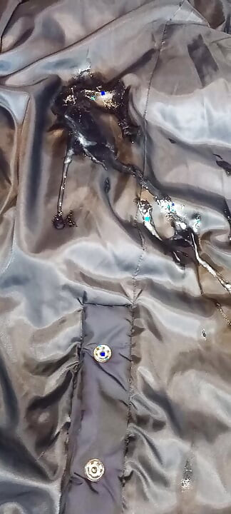 Fucking the heavenly lining of an expensive long lady wintercoat