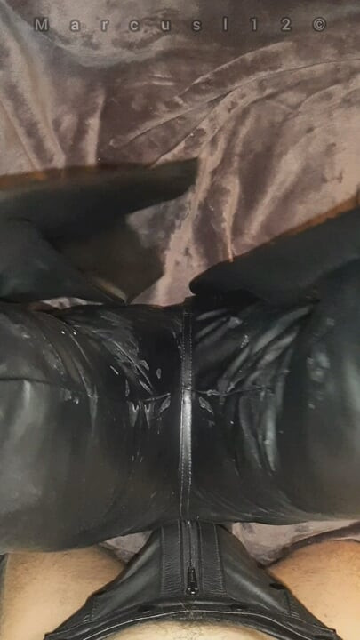 Leather Ass Toy Filled Soo Deep