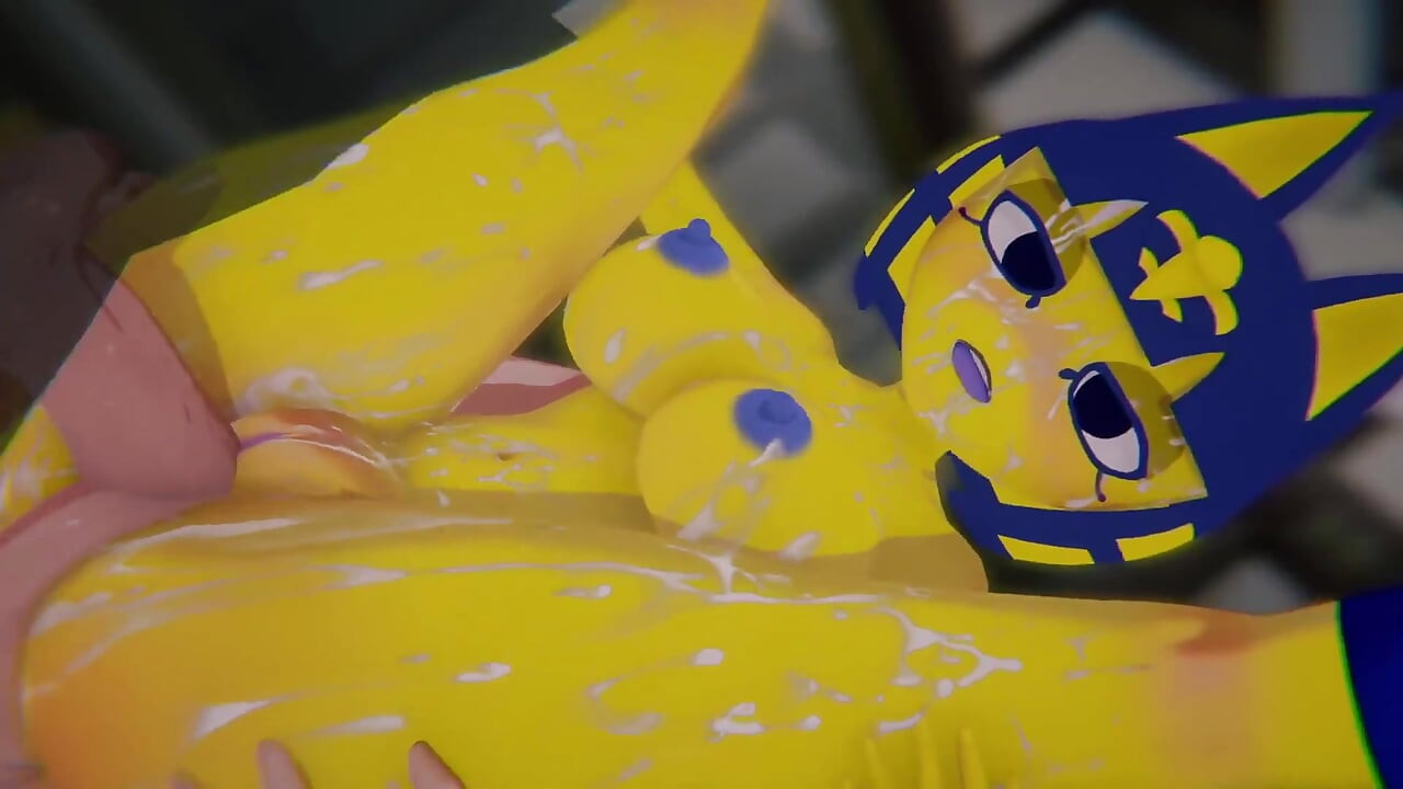 animal Crossing - Ankha Entering the Zone (riding the Villager & POV Zone Dance) (4k60fps)