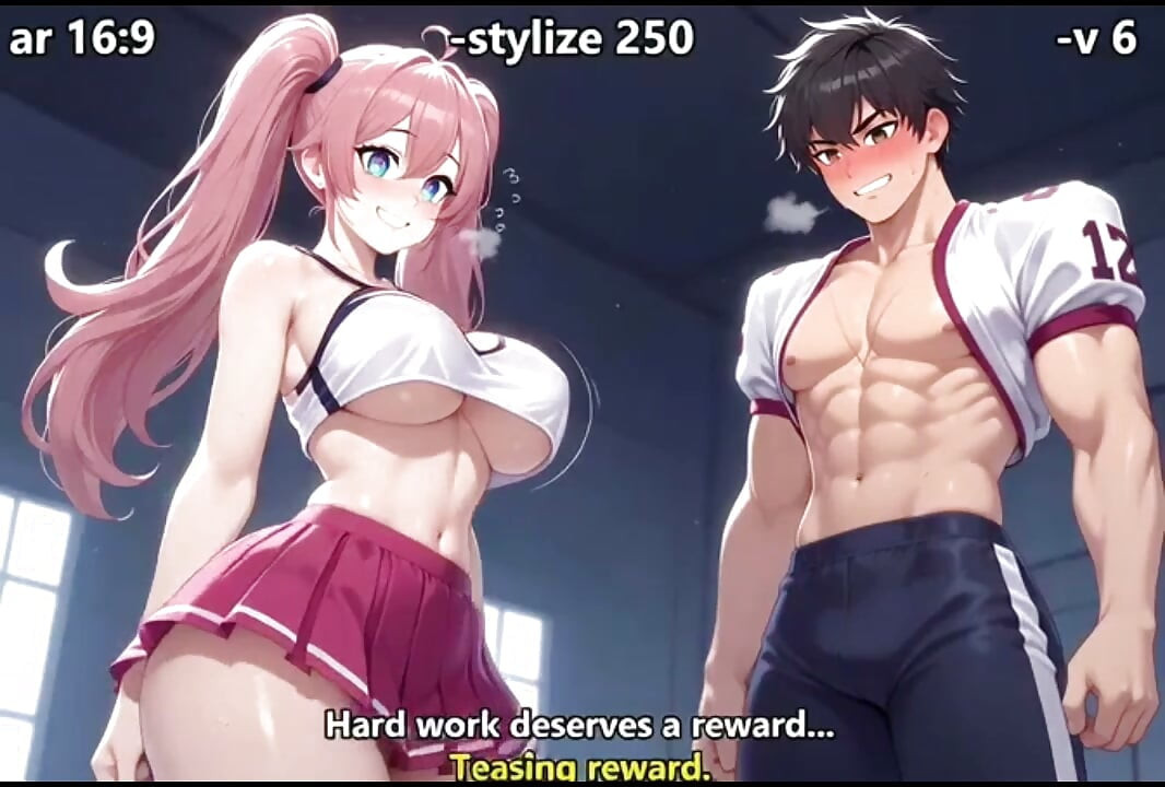 After big game sexy college cheerleader give fucking reward to captain animation