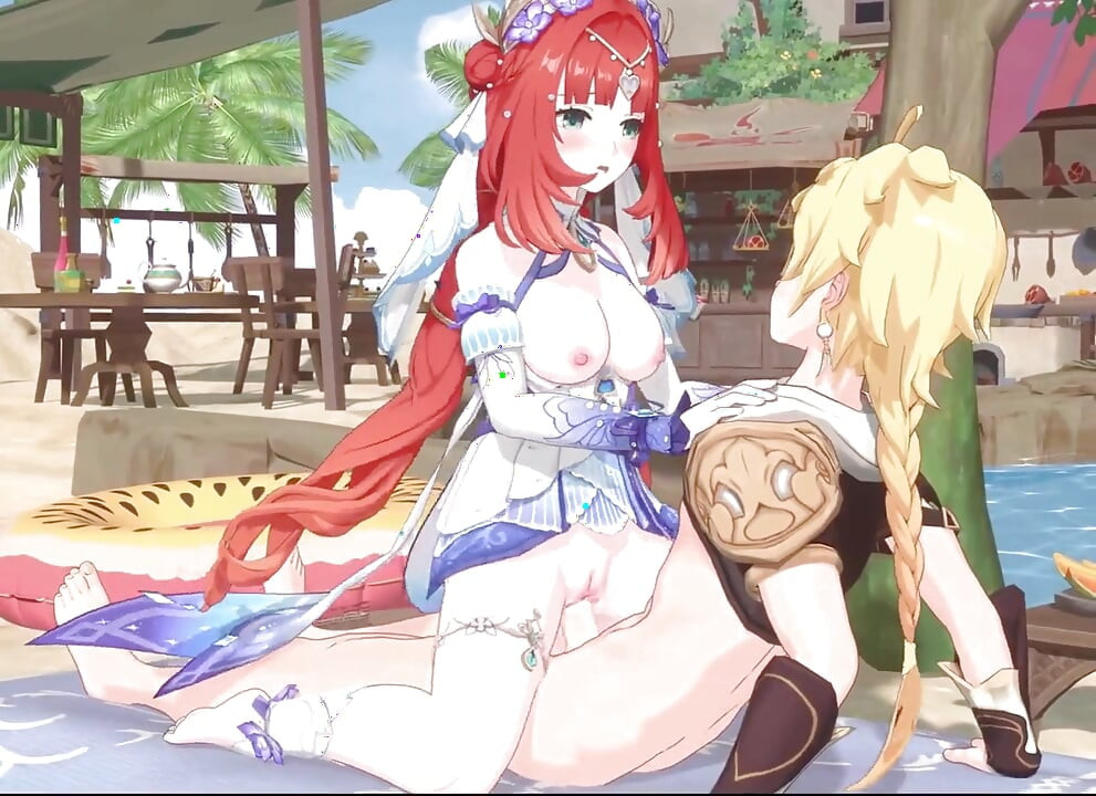 Genshin Impact - Ayaka, Barbara and Nilou’s Secret Beach Sex with Aether - Seductive Moans - 3D NSFW Animation